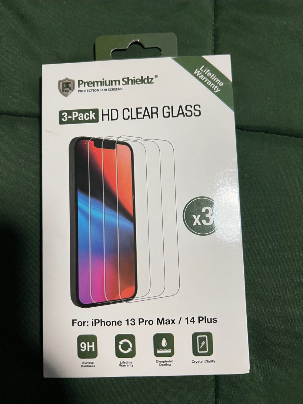 3-Pack HD Clear Glass Screen Protector for iPhone 13 Pro Max / 14 Plus - Clear